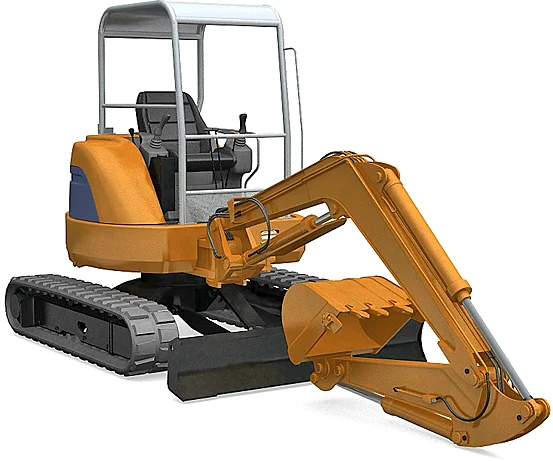 Excavatrice 3D Modélisation 3D d'une pelle mécanique
