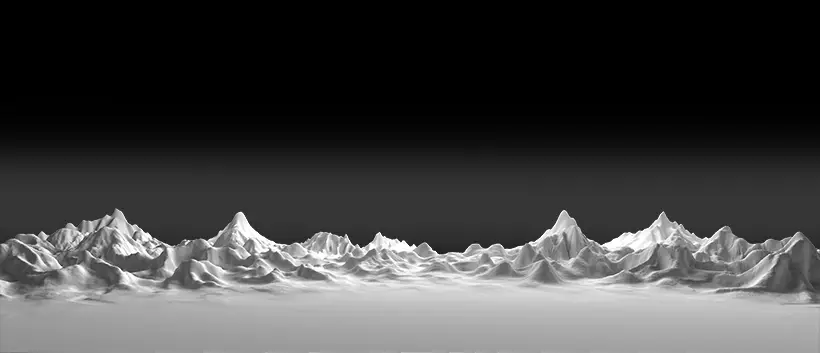 Montagnes modélisées dans le logiciel Blender Montagnes modélisées dans Blender pour la création du logo 3D de Simon