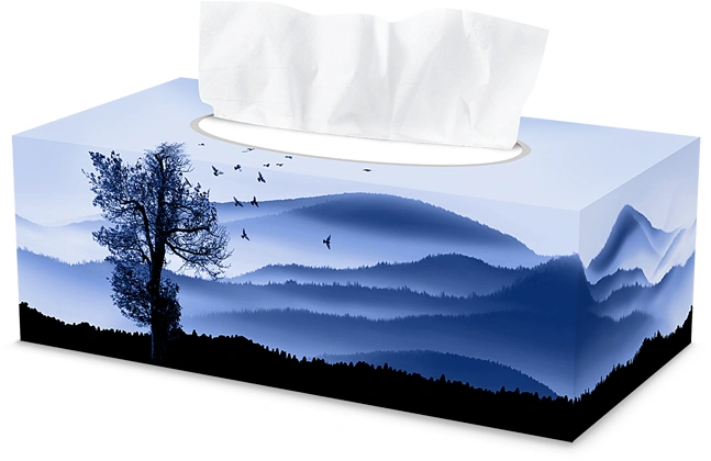 Packaging-Design-Paysage Design de packaging de mouchoirs