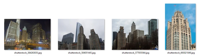 PhotoStock Images de référence utilisées pour l'illustration de Gotham City